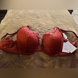Auden from Target, rust colored lace push up bra with convertible straps, 34 D